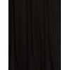 Adrianna Papell Women’s Solid Variegated Pleated Twill Skirt(Black)