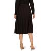 Adrianna Papell Women’s Solid Variegated Pleated Twill Skirt(Black)