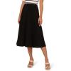 Adrianna Papell Womens Asymmetrical Seam Midi Skirt(Black)