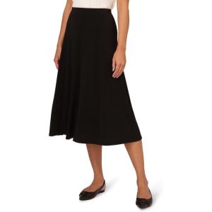Adrianna Papell Womens A-line Gored Seamed Midi Skirt(Black)