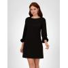 Adrianna Papell Womens Crepe Short Dress(Black)