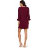 Adrianna Papell Womens Crepe Short Dress(Cabernet)