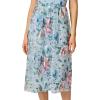 Adrianna Papell Womens Embroidered Midi Dress(Blue Multi)