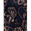 Adrianna Papell Womens Embroidered Midi Dress(Navy/Rosegold)