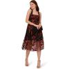 Adrianna Papell Womens Embroidered Midi Dress(Pink/Black)