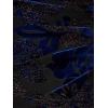 Adrianna Papell Womens Metallic Velvet Cowl Dress(Black/Blue)