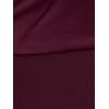Adrianna Papell Womens One Shoulder Satin Crepe Gown(Bordeaux Glow)