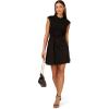 Adrianna Papell Womens Ponte Combo Short Dress(Black)