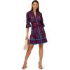 Adrianna Papell Womens Printed Short Flounce Dress(Brown Multi)