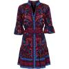 Adrianna Papell Womens Printed Short Flounce Dress(Brown Multi)