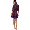 Adrianna Papell Womens Printed Short Flounce Dress(Brown Multi)