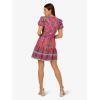 Adrianna Papell Womens Printed Short Flounce Dress(Hot Pink/Multi)