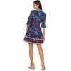 Adrianna Papell Womens Printed Short Flounce Dress(Navy Multi)