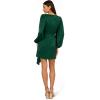 Adrianna Papell Womens Short Satin Dress(Dark Ivy)
