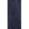 Adrianna Papell Womens Short Sleeve Blouson Beaded Gown(Navy)
