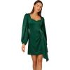 Adrianna Papell Womens Short Satin Dress(Dark Ivy)