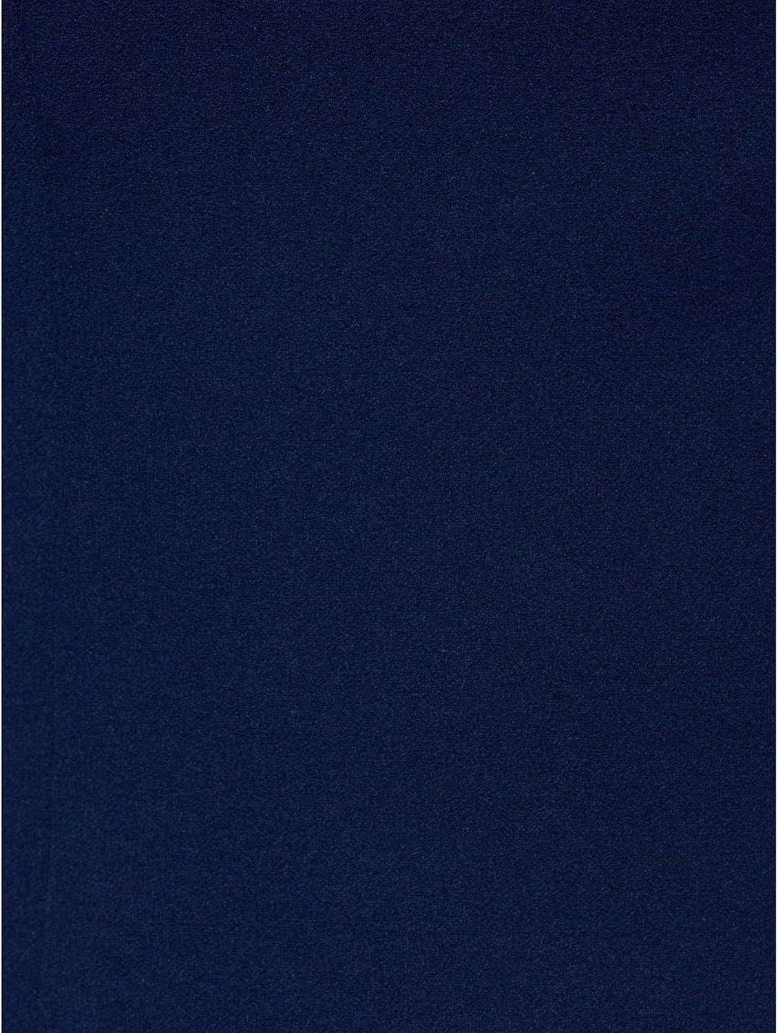 image:imageAdrianna Papell Womens Rolled Neck Crepe Midi DressNavy Sateen