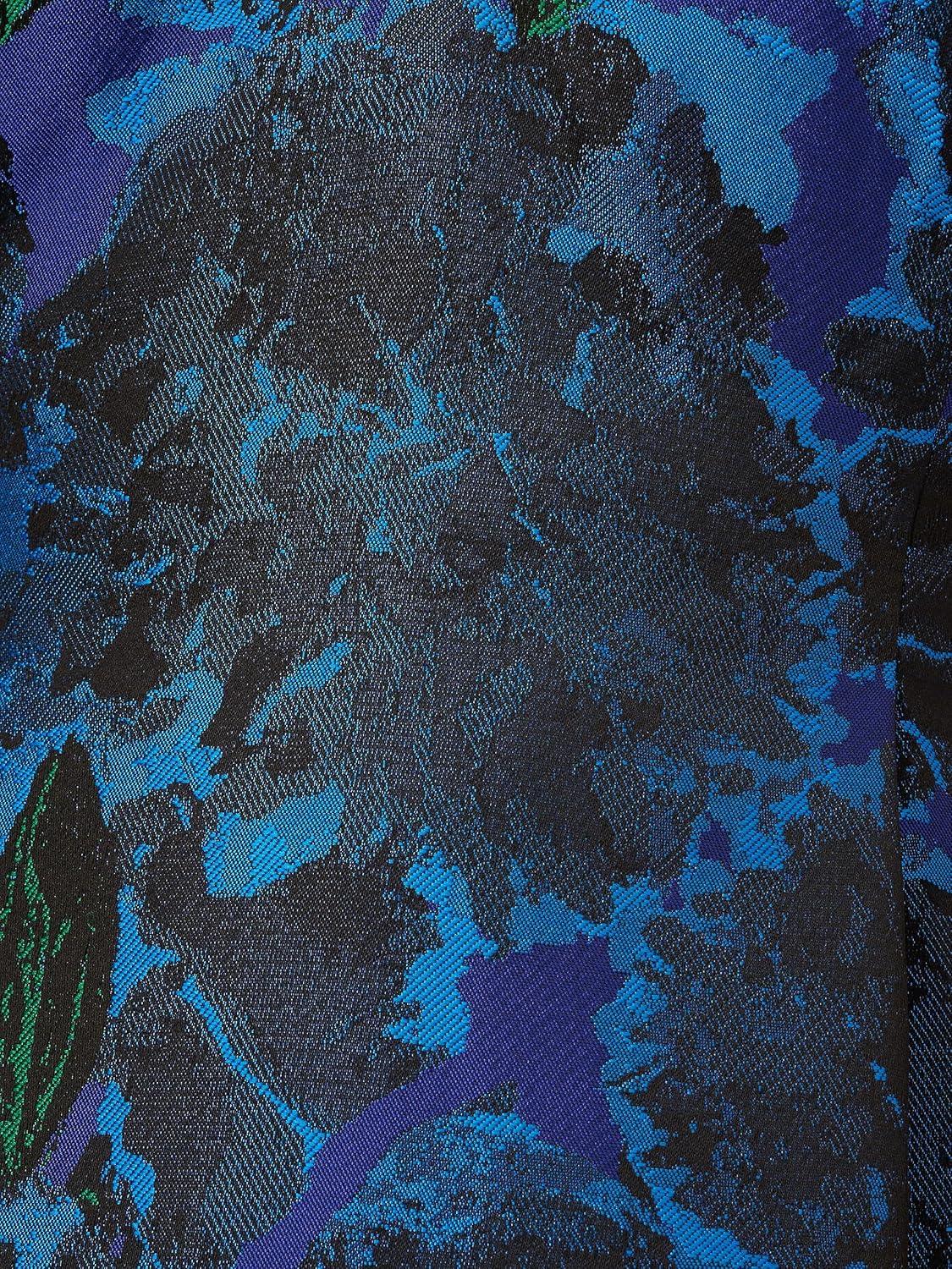 image:imageAdrianna Papell Womens Ruffle Jacquard DressBlue Multi