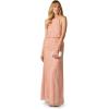 Adrianna Papell Bead Blouson Long Dress, Coral Coast(Coral Coast)