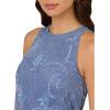 Adrianna Papell Bead Blouson Long Dress, Coral Coast(French Blue)