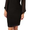 Adrianna Papell Womens Banded Short Dress(Black)