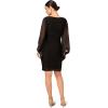 Adrianna Papell Womens Banded Short Dress(Black)