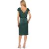 Adrianna Papell Womens Foil Woven Midi Dress(Dark Ivy)