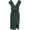 Adrianna Papell Womens Foil Woven Midi Dress(Dark Ivy)