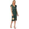 Adrianna Papell Womens Foil Woven Midi Dress(Dark Ivy)