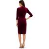 Adrianna Papell Womens Front Tie Short Dress(Burgundy)