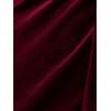 Adrianna Papell Womens Front Tie Short Dress(Burgundy)