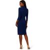 Adrianna Papell Womens Front Tie Short Dress(Navy Sateen)