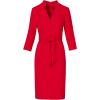 Adrianna Papell Womens Front Tie Short Dress(Red Rose)