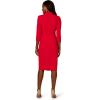 Adrianna Papell Womens Front Tie Short Dress(Red Rose)