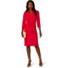 Adrianna Papell Womens Front Tie Short Dress(Red Rose)