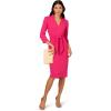 Adrianna Papell Womens Front Tie Short Dress(Tropical Pink)