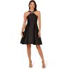 Adrianna Papell Women’s Halter Mikado Short Dress(Black)