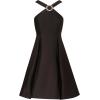 Adrianna Papell Women’s Halter Mikado Short Dress(Black)