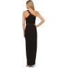 Adrianna Papell Womens Knit Crepe One Shoulder Gown(Black)
