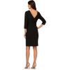 Adrianna Papell Womens Rolled Neck Crepe Midi Dress(Black)