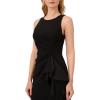 Adrianna Papell Women’s Ruffle Crepe Halter Gown | Sleeveless Formal Evening Gown with High Low Ruffle Skirt, Black, 4