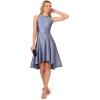 Adrianna Papell Womens Ruffle Jacquard Dress(Blue)