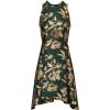 Adrianna Papell Womens Ruffle Jacquard Dress(Hunter)
