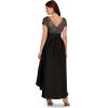 Adrianna Papell Womens Sequin High-Low Dress(Black/Gunmetal)