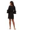Adrianna Papell Womens Stretch Crepe Feather Dress(Black)
