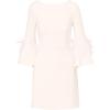 Adrianna Papell Womens Stretch Crepe Feather Dress(Ivory)
