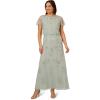 Adrianna Papell Bead Blouson Long Dress, Coral Coast(Aqua Dust)