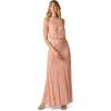 Adrianna Papell Bead Blouson Long Dress, Coral Coast(Coral Coast)