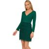 Adrianna Papell Womens Combo Fabric Mini Dress(Dark Ivy)