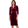 Adrianna Papell Womens Front Tie Short Dress(Burgundy)